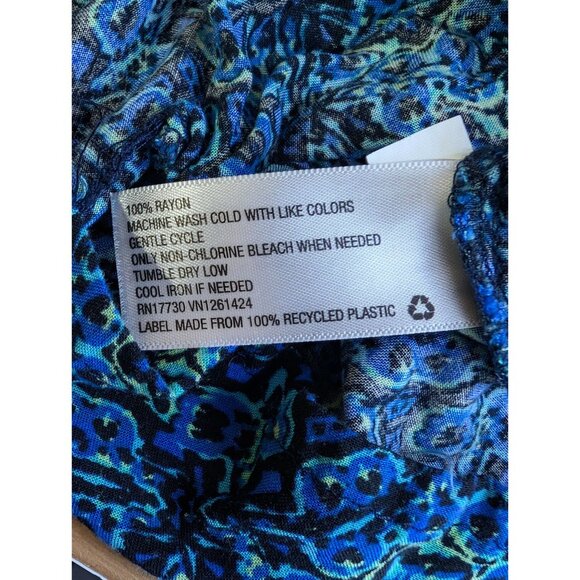 Mossimo Supply Co. Womens Blue Patterned V Neck Sleeveless Romper X-Small - Picture 9 of 10